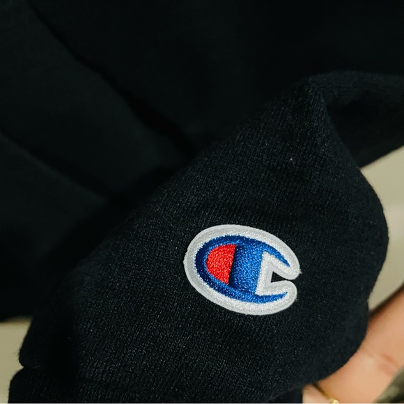 CHAMPION BLACK MEN'S HOODIE - Picture 5 of 9